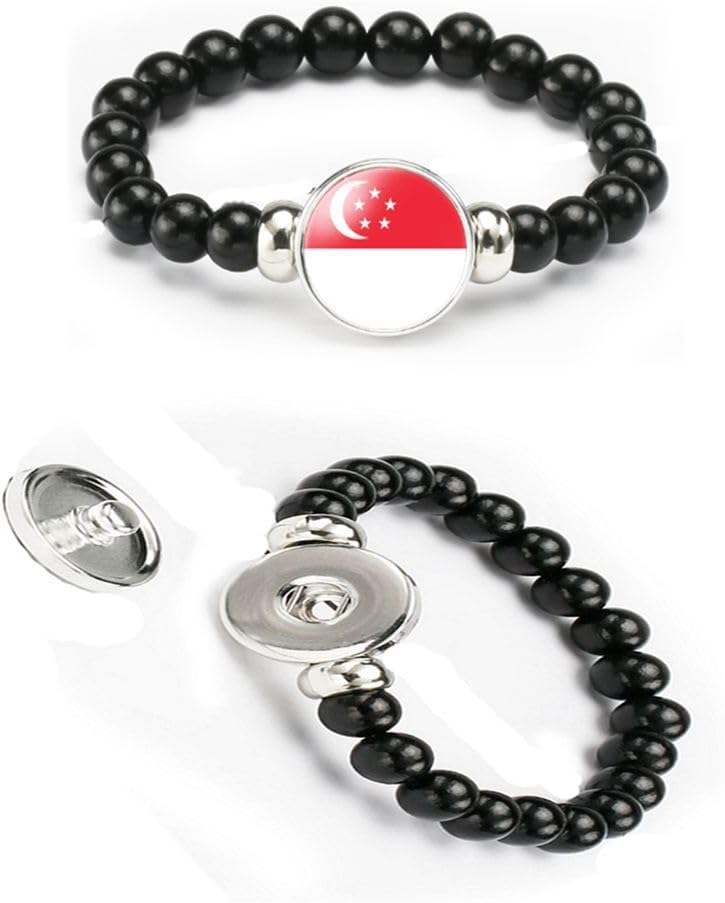 vmcoatdu National Flag Bracelet Elastic Rope Beaded Bracelet Support Your Country Travel Souvenir Gifts for Men Women - Image 4